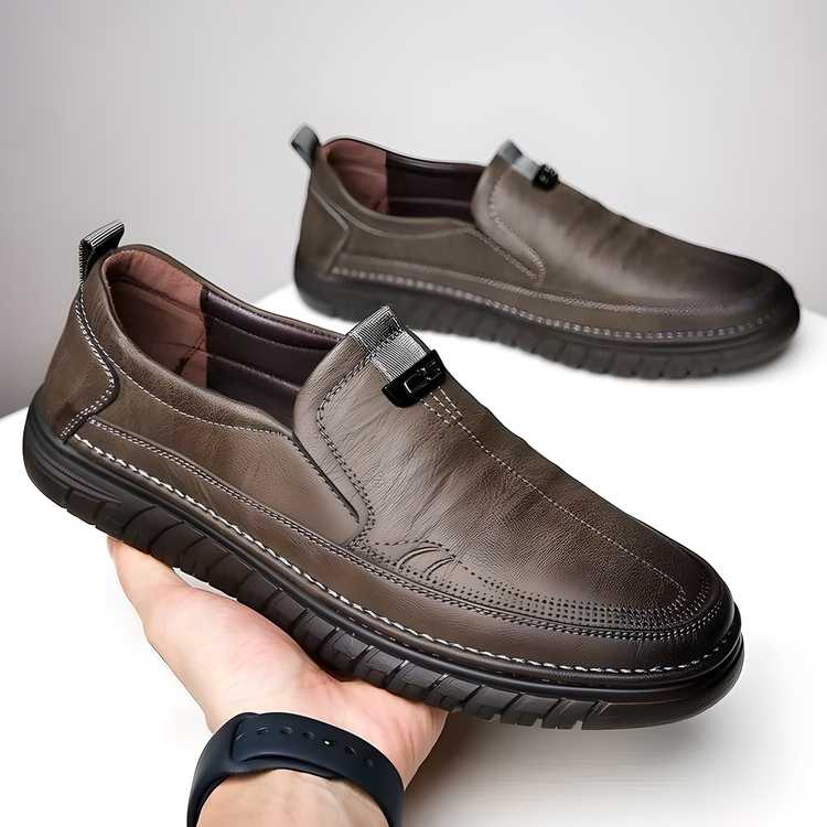 Men's Casual Synthetic Loafers Brown